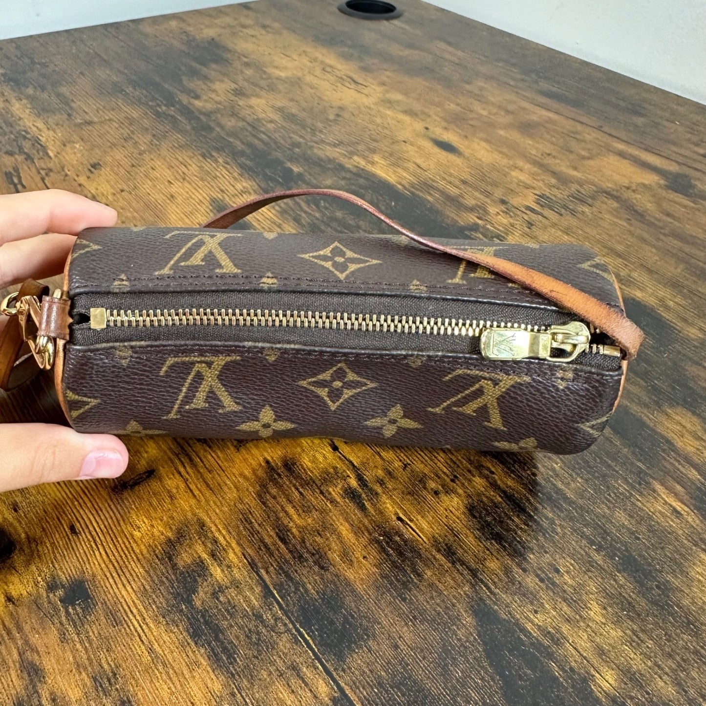 Louis Vuitton Monogram Mini Papillon Accessories Pochette Bag Purse Handbag