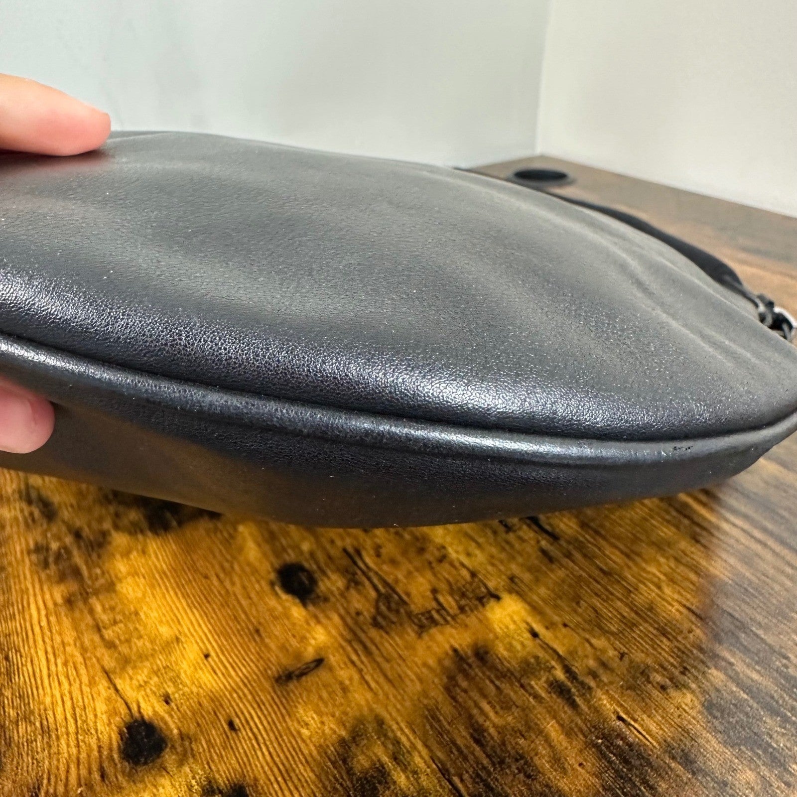 Gucci Black Leather Hobo Shoulder Bag Authentic Made in Italy