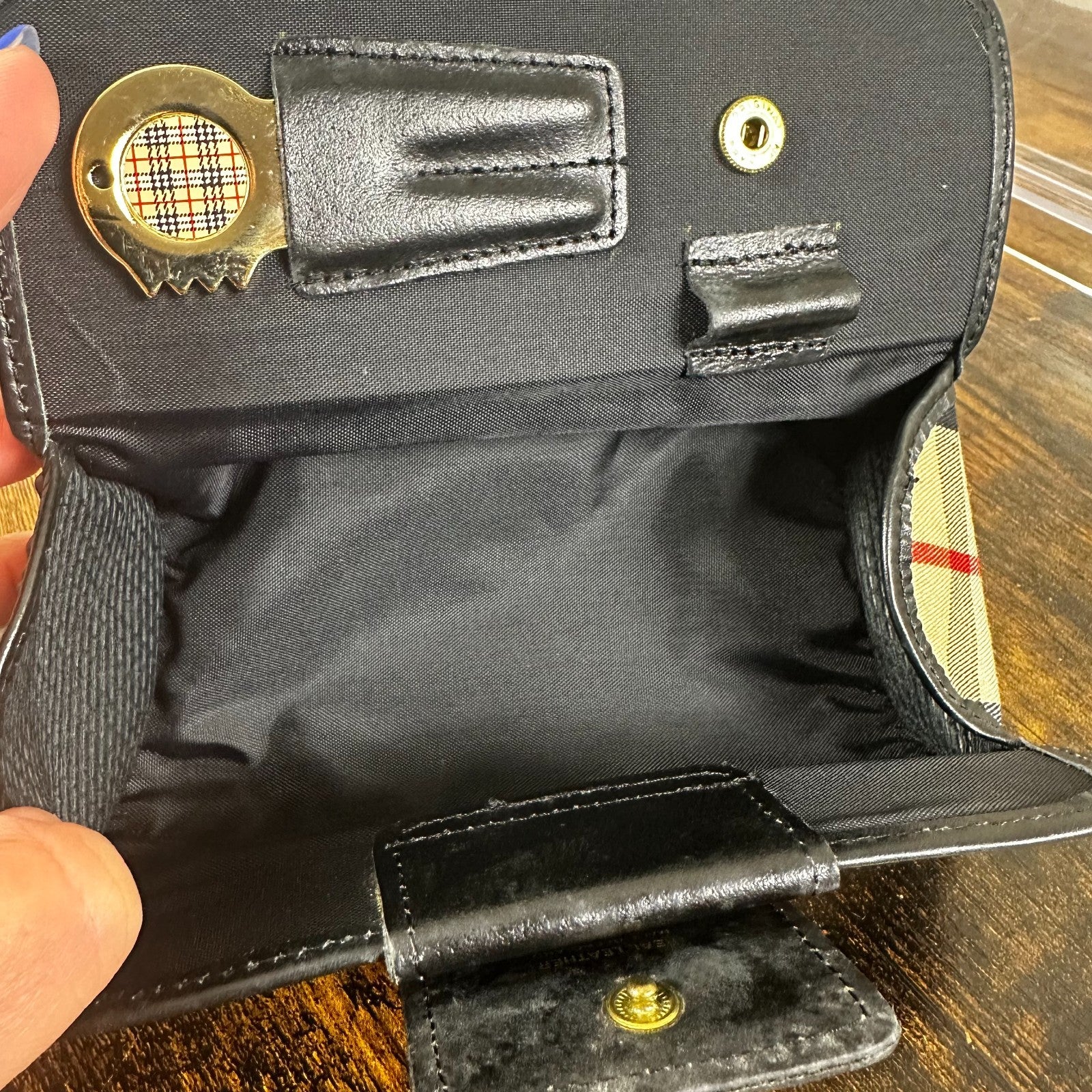 Burberry Nova Check Plaid Vintage Golf Ball Pouch Holder