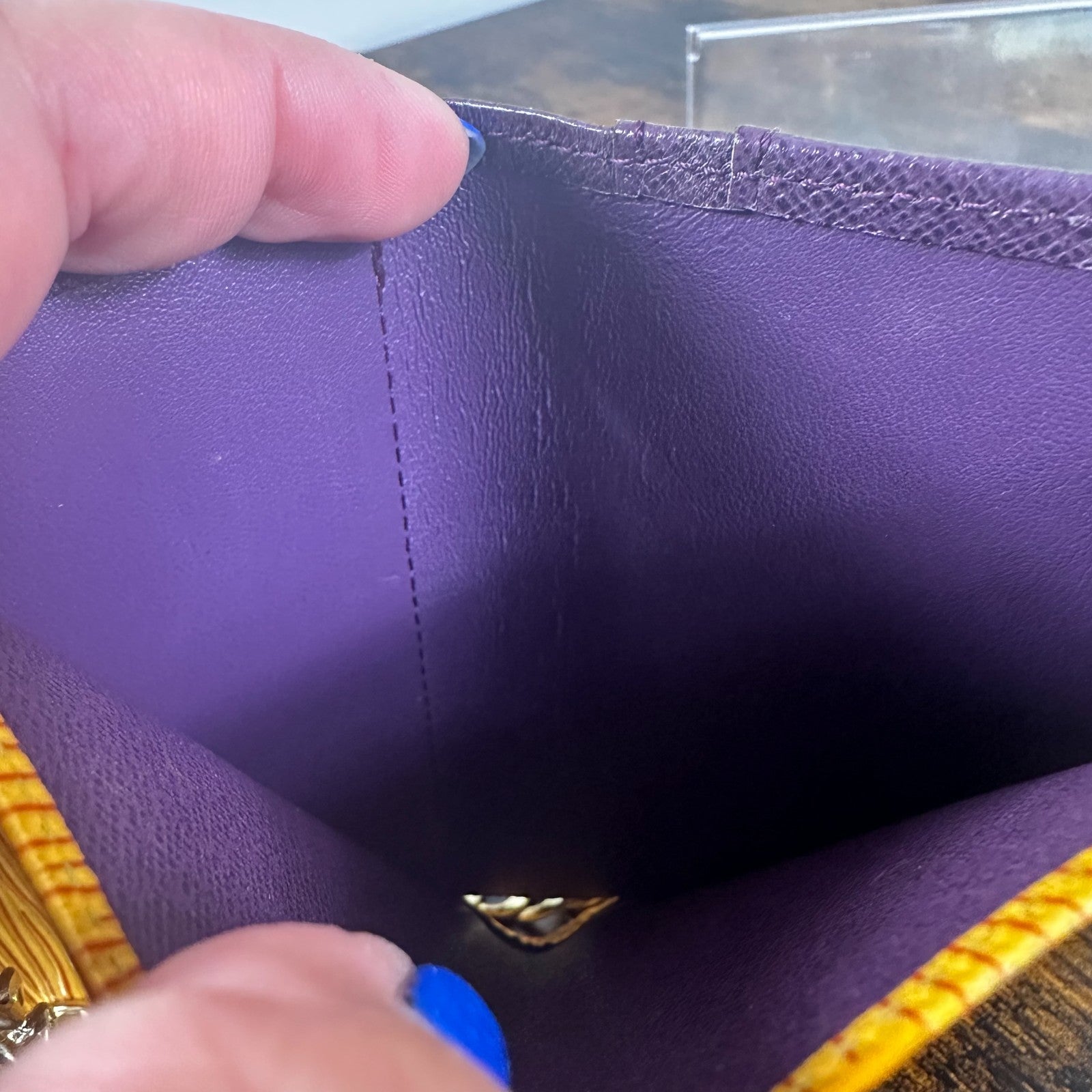 Louis Vuitton Vintage Yellow Epi Leather Compact Wallet