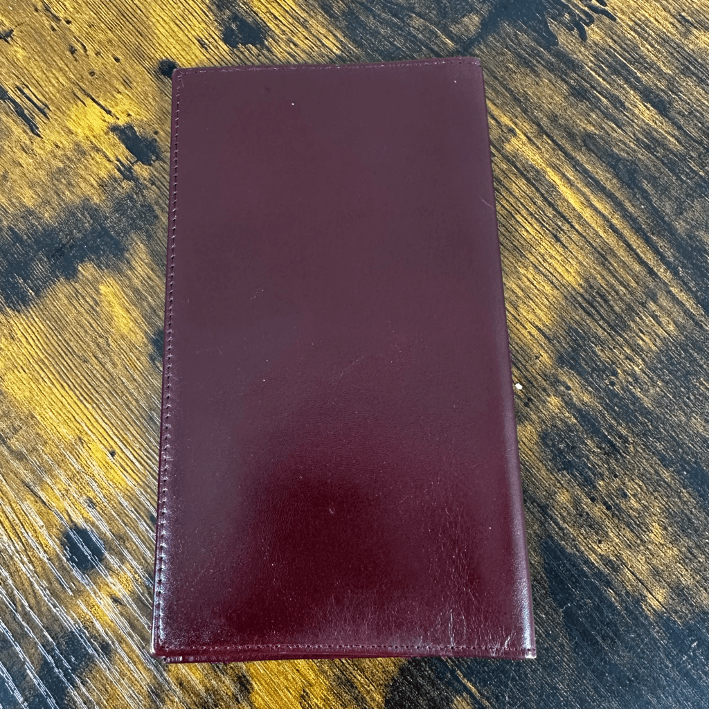 Cartier Vintage Bordeaux Leather Long Bifold Vertical Wallet