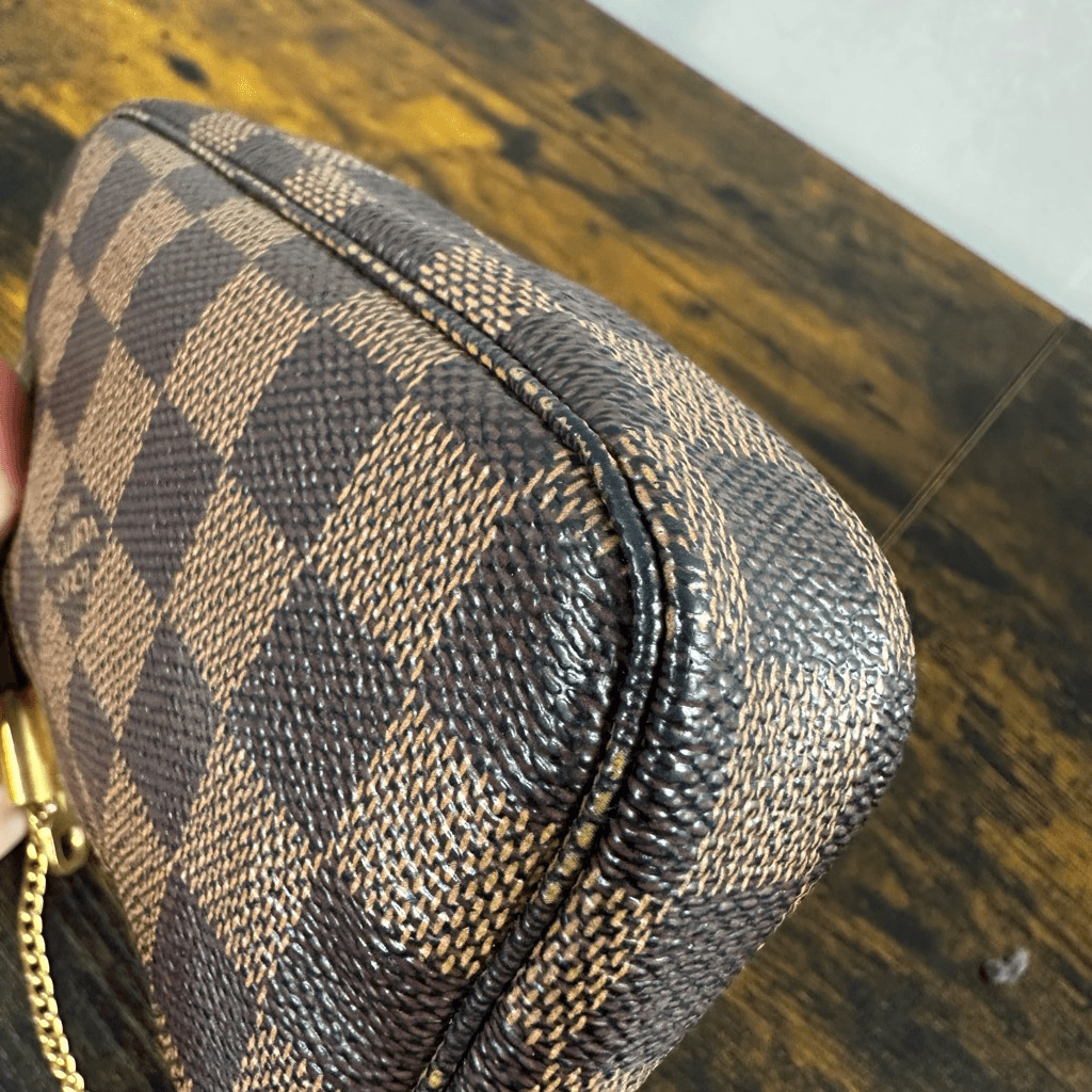 Louis Vuitton Damier Ebene Trunks & Bags Mini Pochette Bag