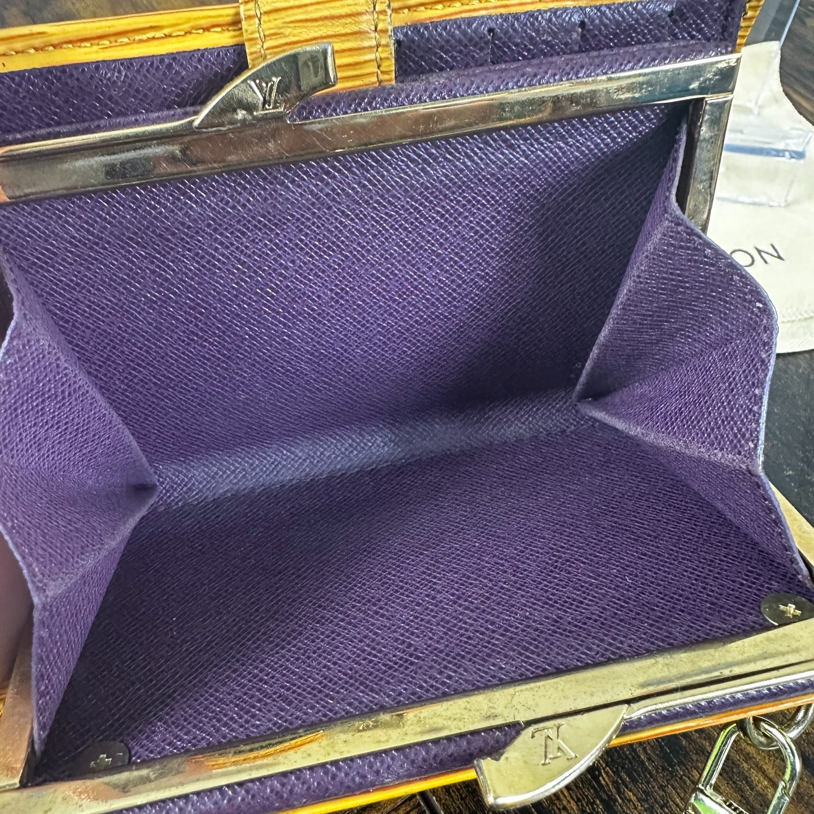 Louis Vuitton Vintage Yellow Epi Leather Compact Wallet