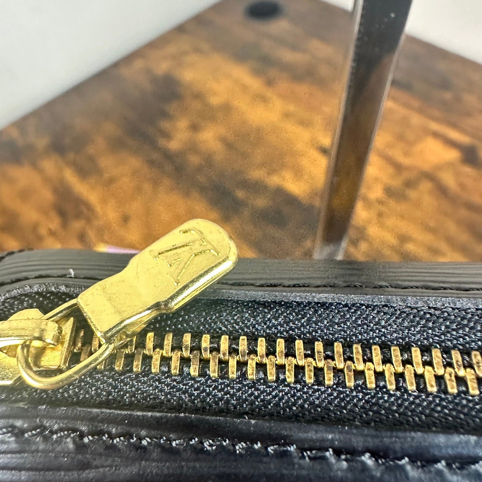 Louis Vuitton Black Epi Leather Mini Papillon Accessories Pouch