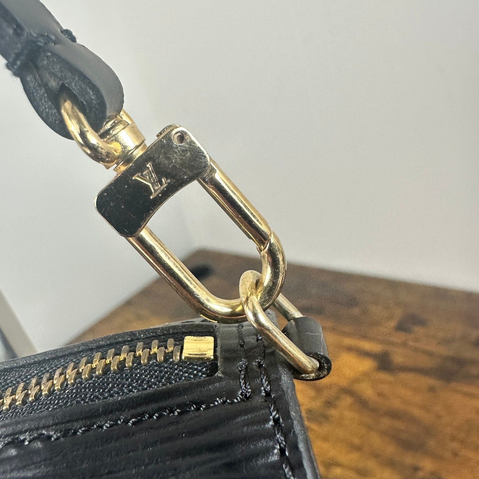 Louis Vuitton Black Epi Leather Mini Papillon Accessories Pouch