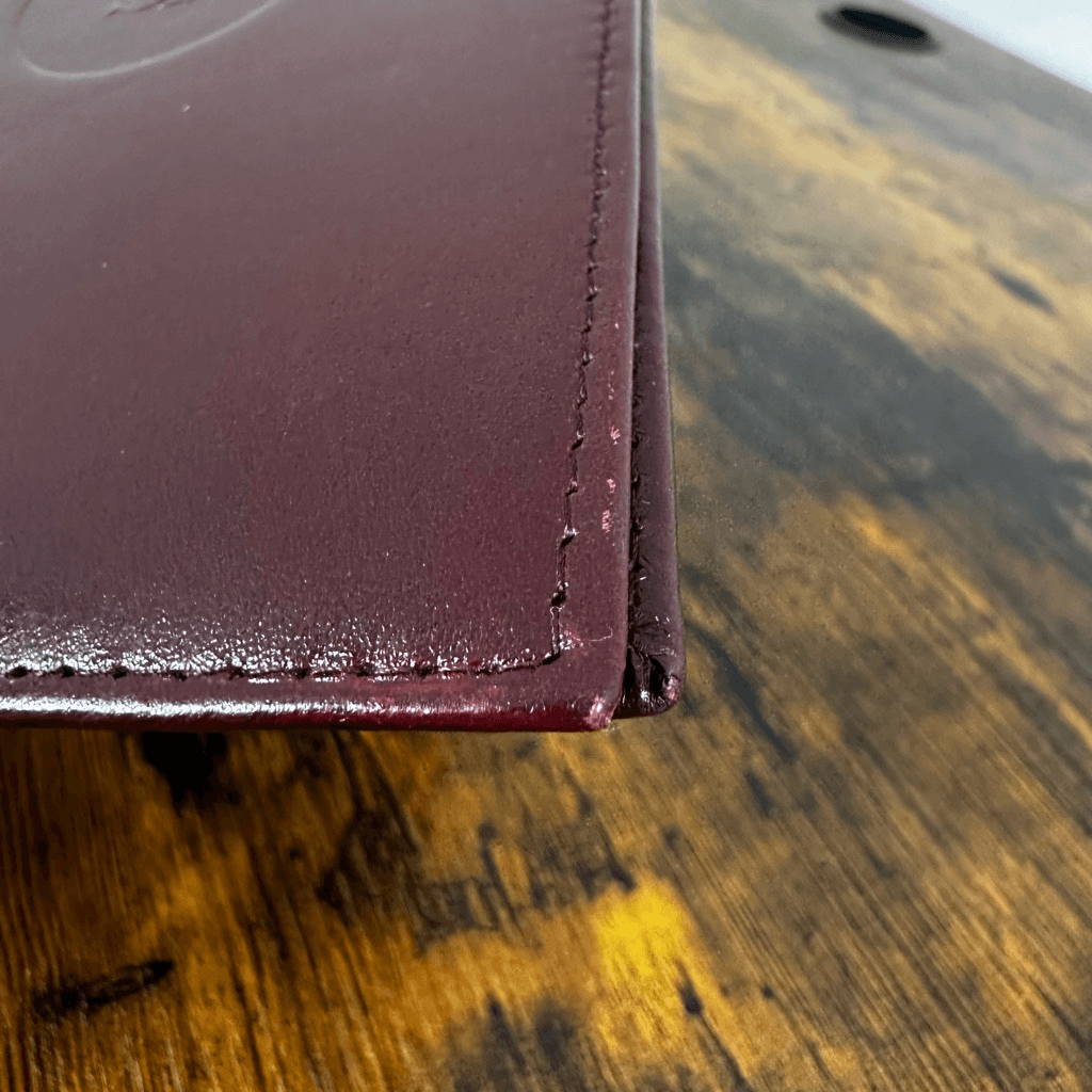 Cartier Vintage Bordeaux Leather Long Bifold Vertical Wallet