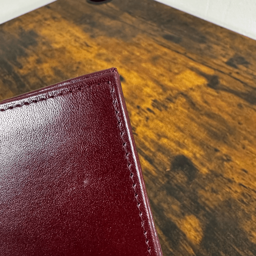 Cartier Vintage Bordeaux Leather Long Bifold Vertical Wallet