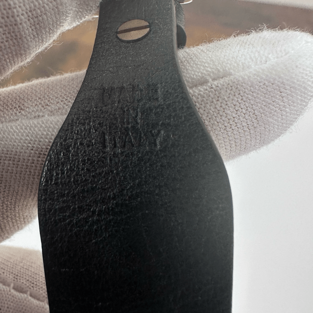 Valentino Garavani Rockstud Leather Bracelet Large Black Gold