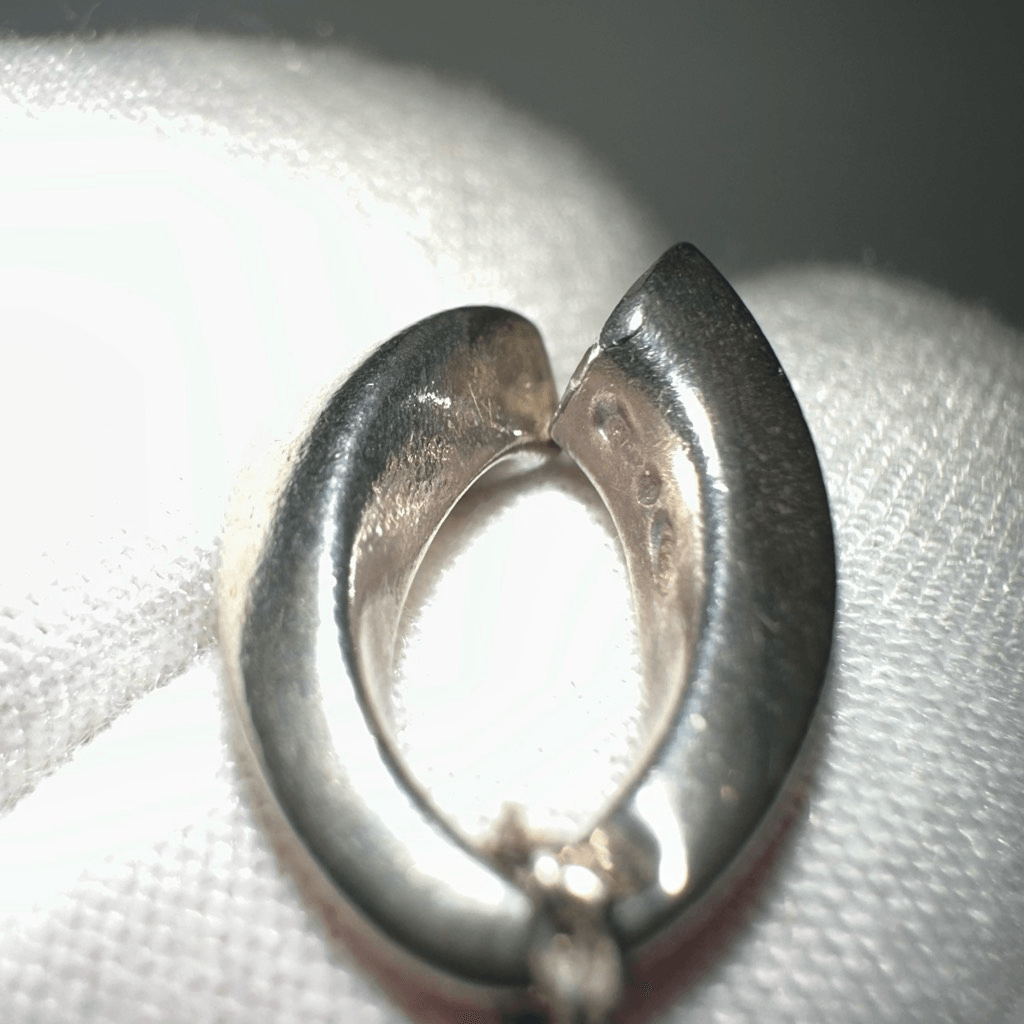 Gucci Purple Stone Pendant Necklace Sterling Silver Vintage