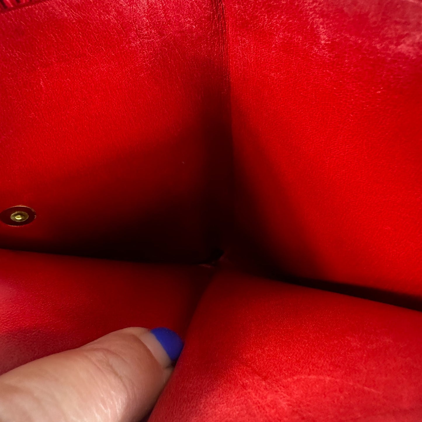 Louis Vuitton Red Epi Leather Vintage Wallet Padlock Gold Hardware Women