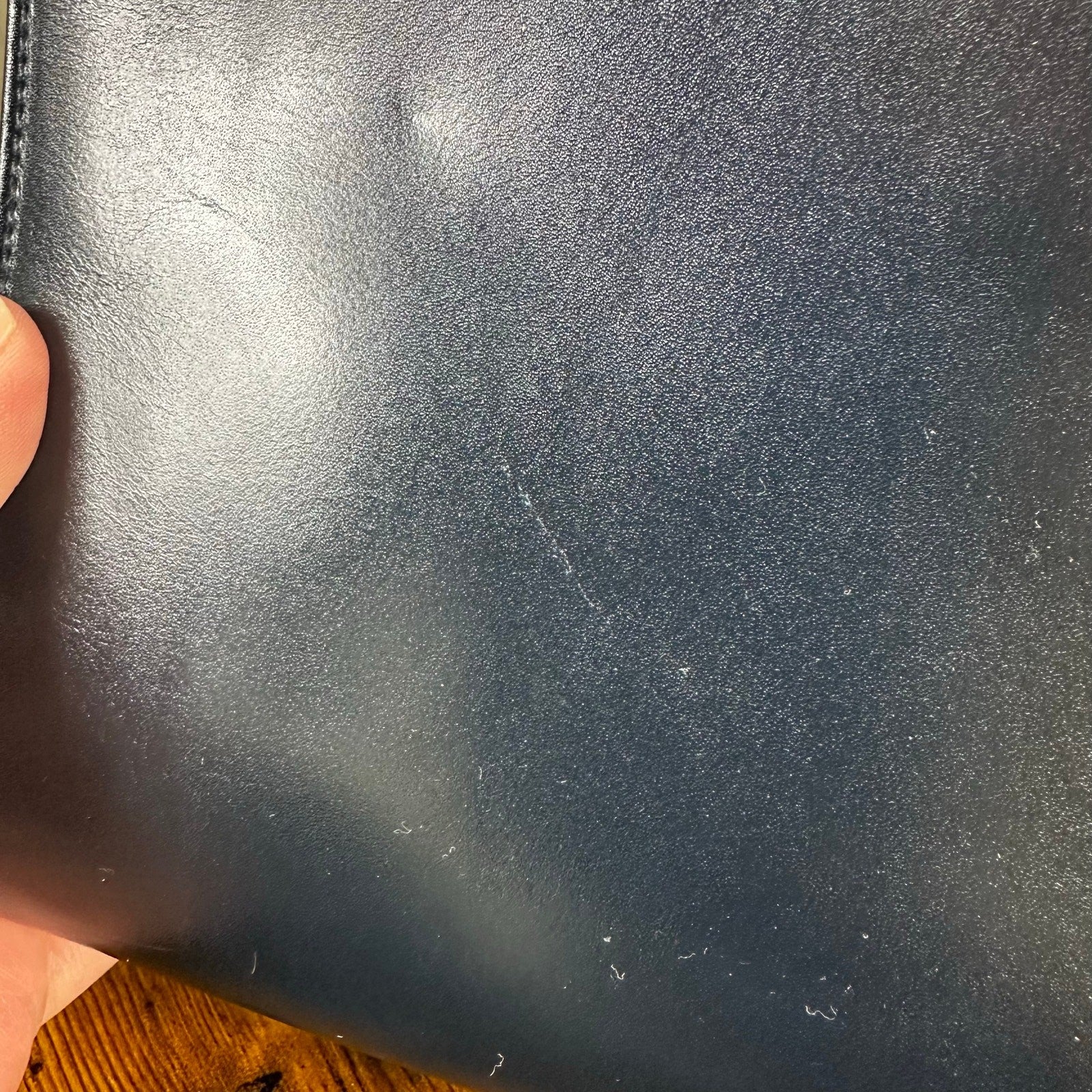 Salvatore Ferragamo Vara Vintage Shoulder Bag Navy Blue Leather