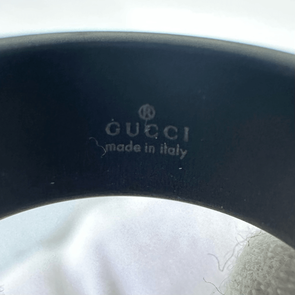 Gucci Icon GG Black Synthetic Corundum Ring Size 5