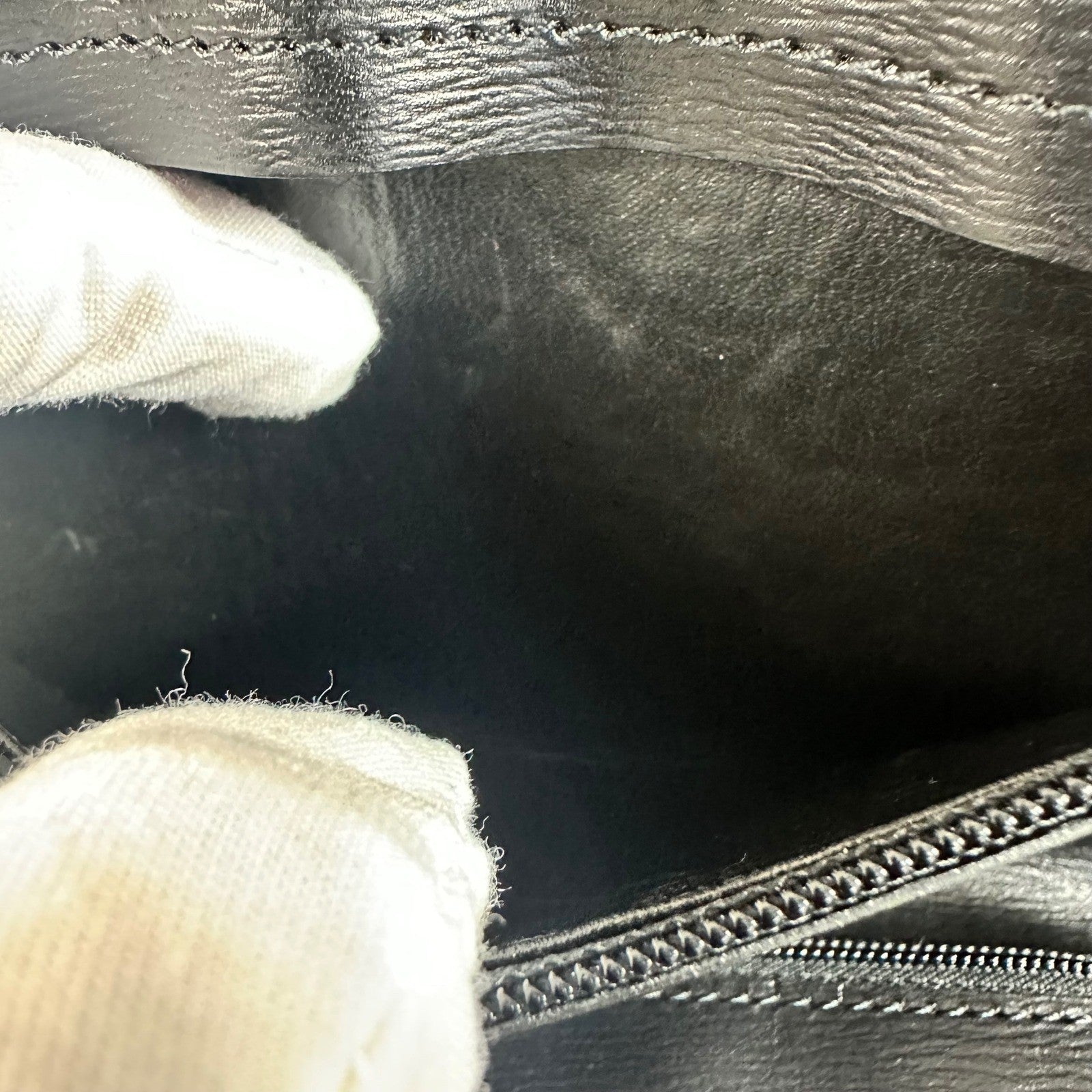 Louis Vuitton Epi Leather Belt Waist Bag Black Gold Chain Shoulder Bag