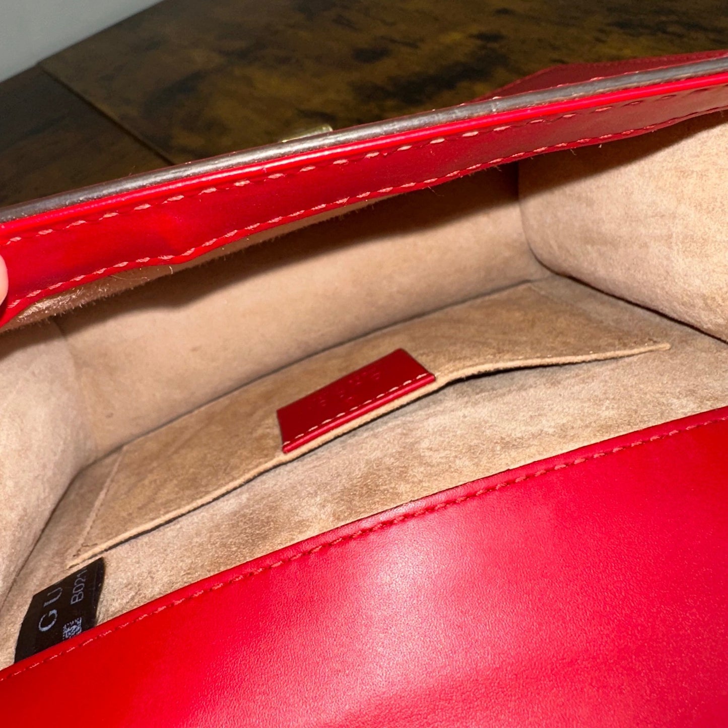 Gucci Sylvie Red Leather Chain Shoulder Bag Mini