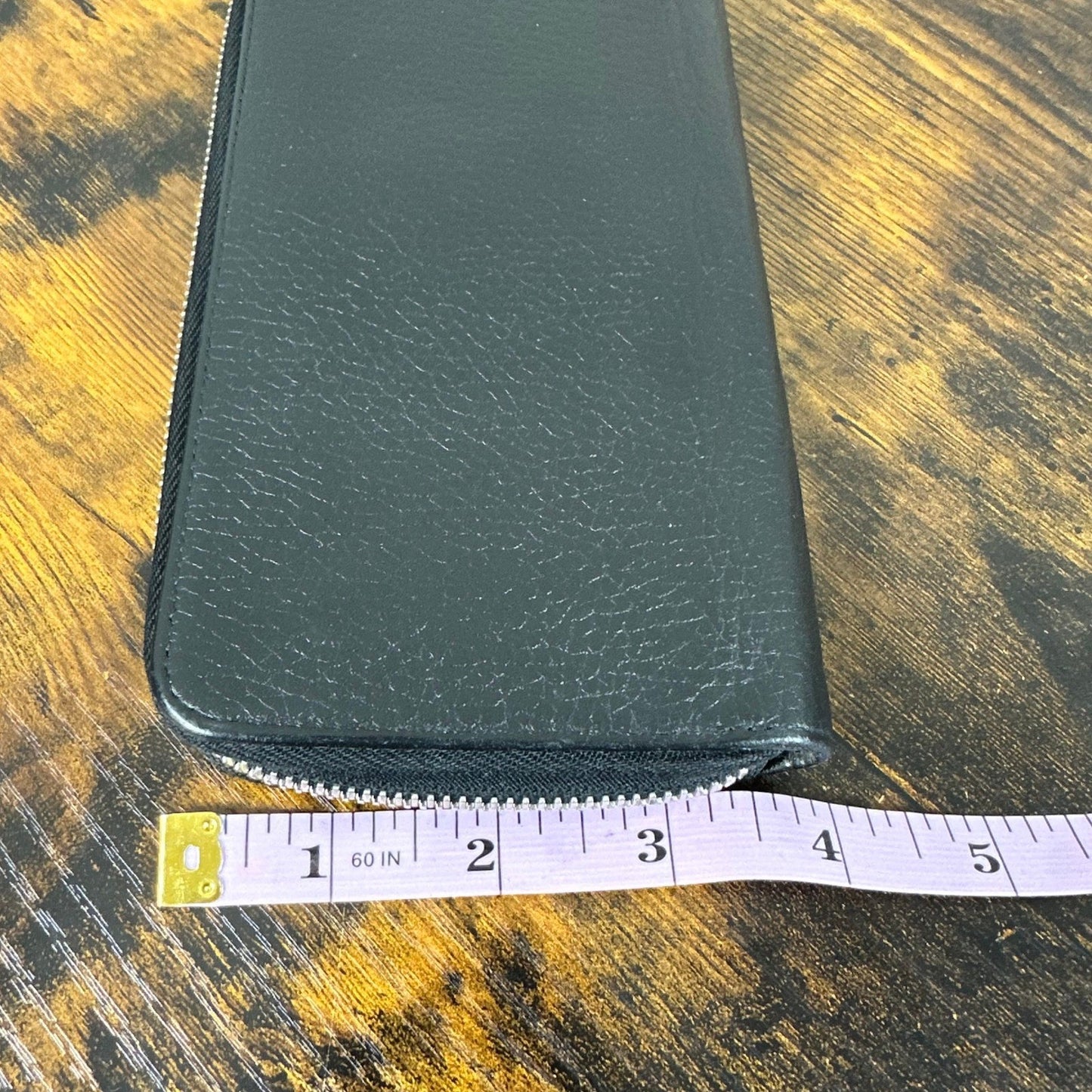 Louis Vuitton Zippy Organizer Vertical Wallet Black Taiga Leather Authentic