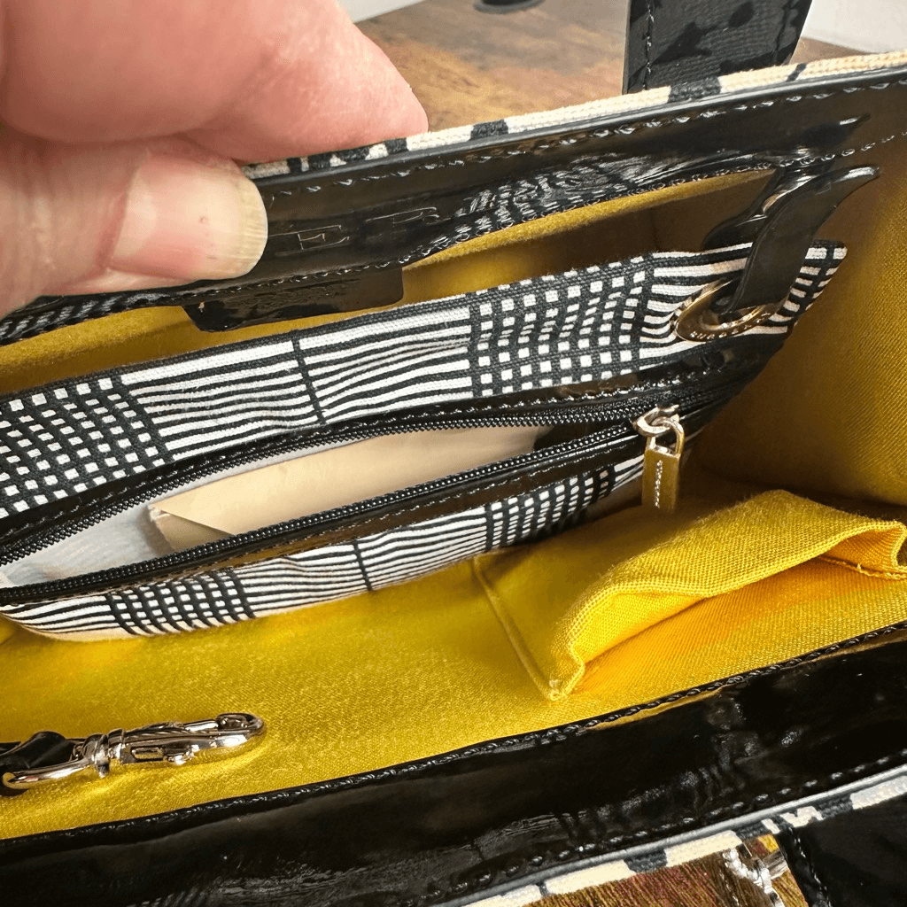 Burberry Vintage Floral Tote Bag Black White