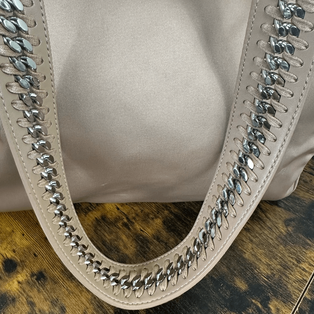 Stella McCartney Go Falabella Large Nylon Tote Bag Beige