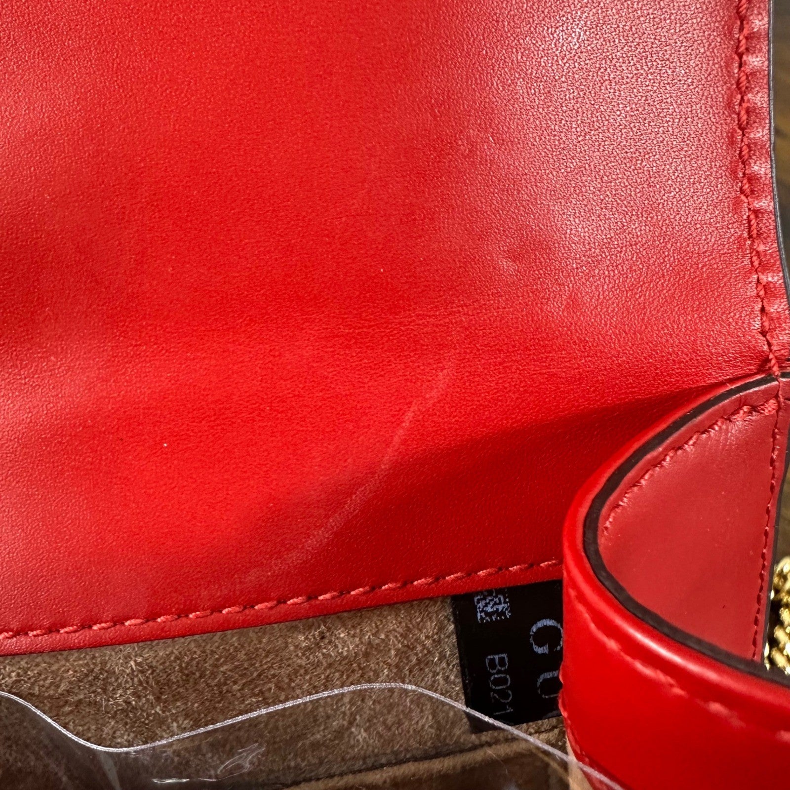 Gucci Sylvie Red Leather Chain Shoulder Bag Mini