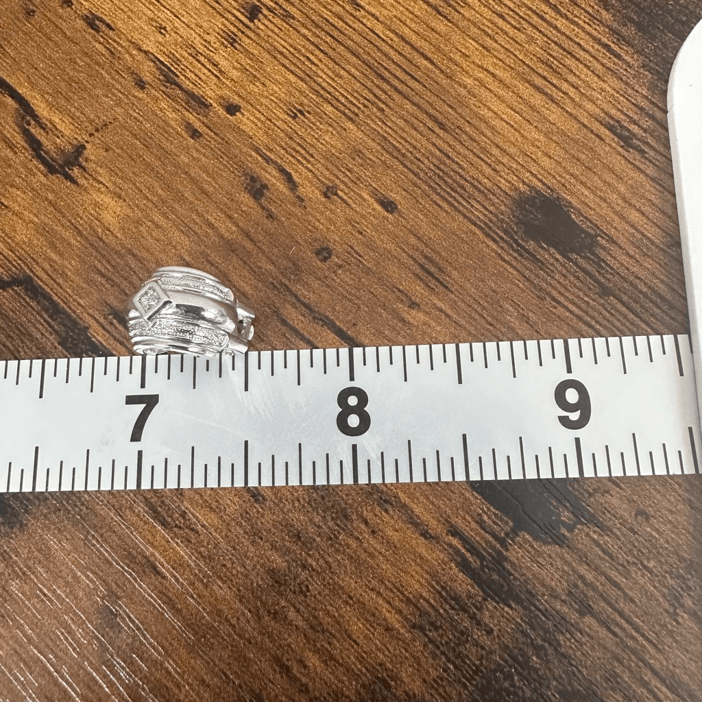 Christian Dior Silver Tone Rhinestone Clip On Earrings