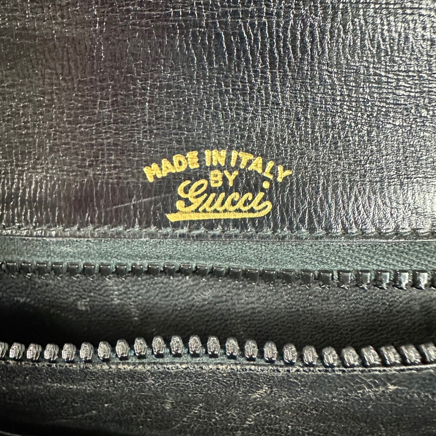 Vintage Gucci Black Leather Flap Chain Shoulder Handbag Evening Bag Authentic