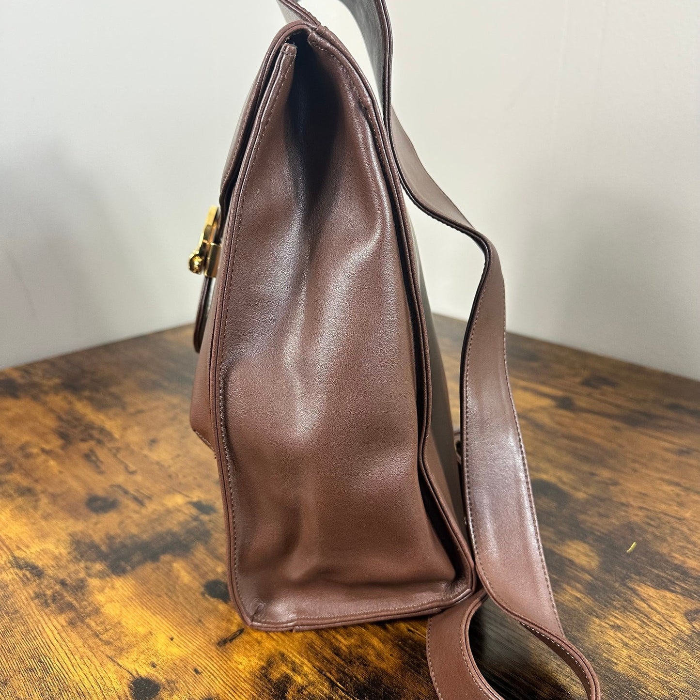 Vintage Chloe Brown Leather Sling Bag Backpack Authentic