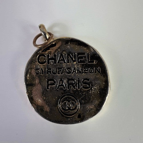 Chanel 31 Rue Cambon Paris Charm Pendant Gold Tone Medallion