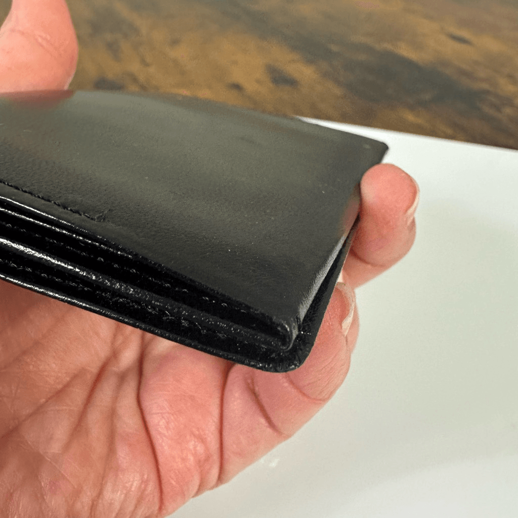 Valentino Garavani Slim Bifold Card Wallet Black Leather