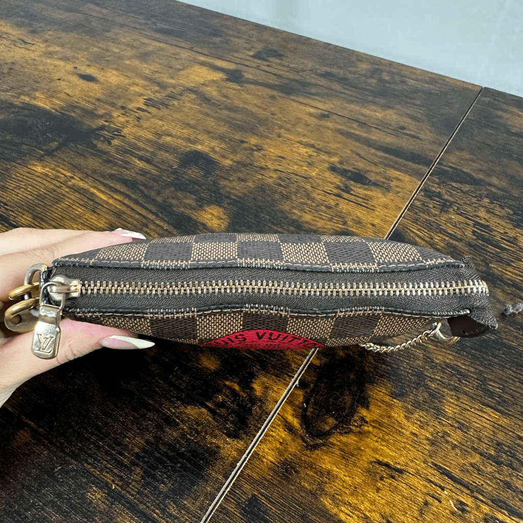 Louis Vuitton Damier Ebene Trunks & Bags Mini Pochette Bag