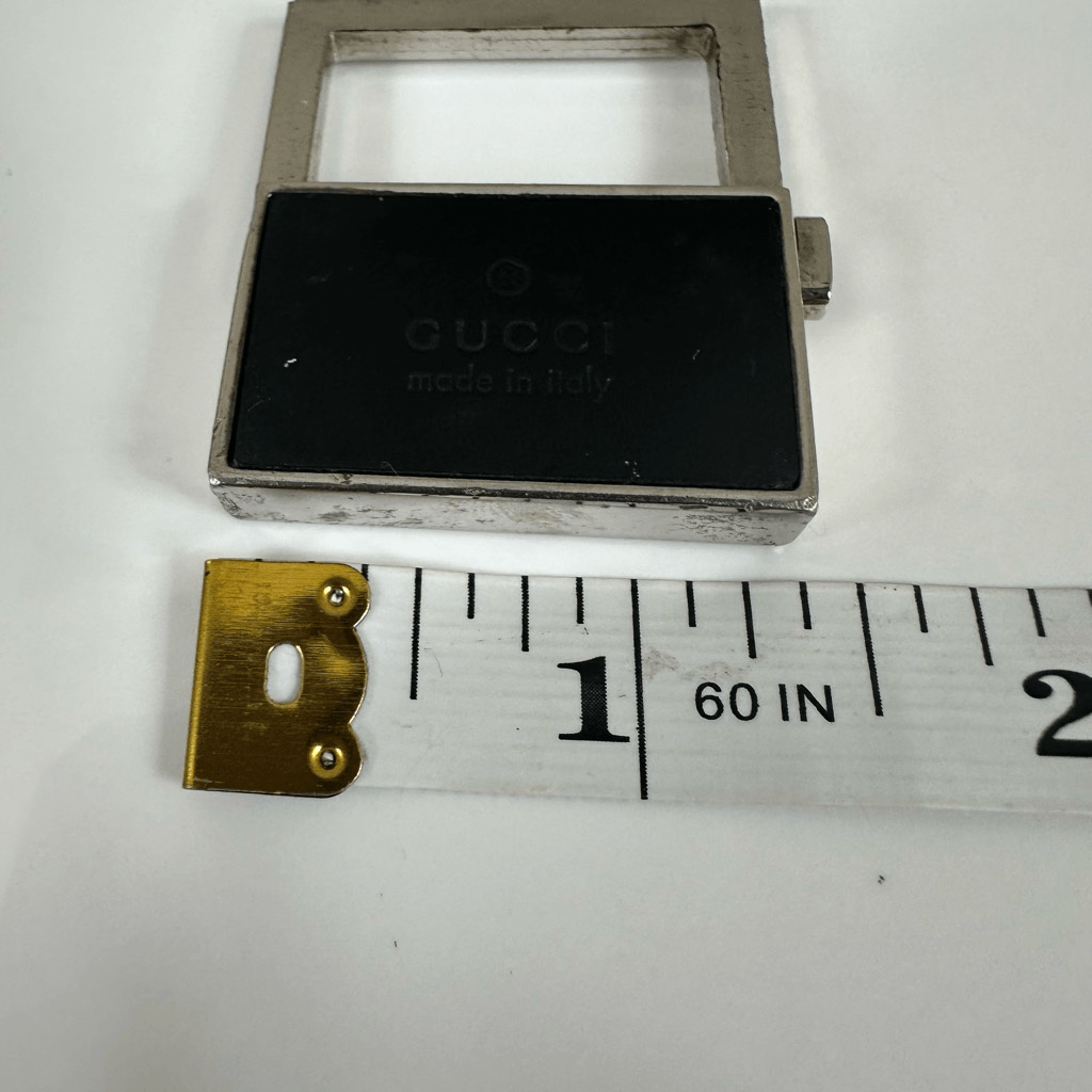 Gucci Silver Tone Bag Charm Key Ring