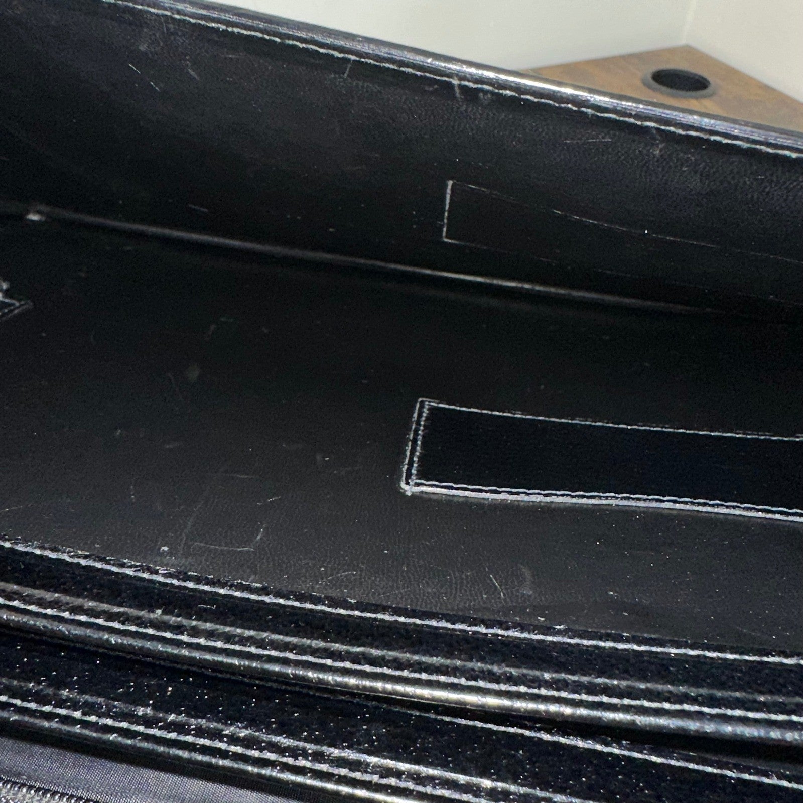 Salvatore Ferragamo Leather Briefcase Black Gold Hardware Made in Italy Business