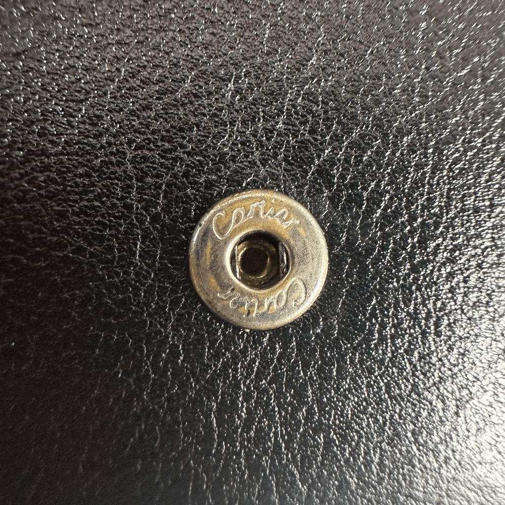 Cartier Vintage Black Leather Coin Purse Case