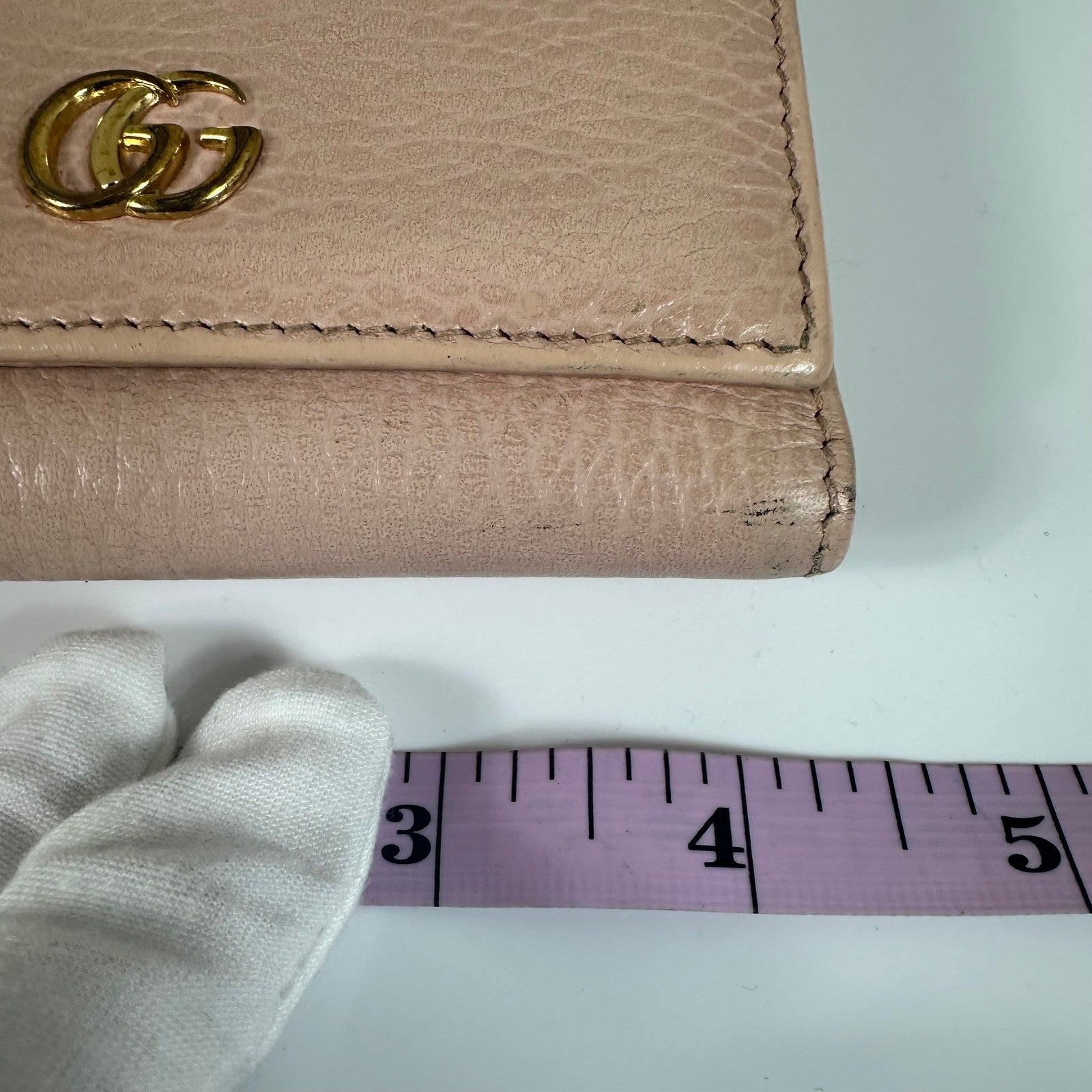 Gucci Marmont Pink Leather Compact Wallet - Preowned Authentic