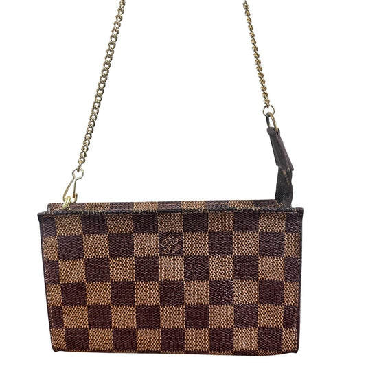 Louis Vuitton Damier Ebene Canvas Accessories Pochette Pouch Bag Mini