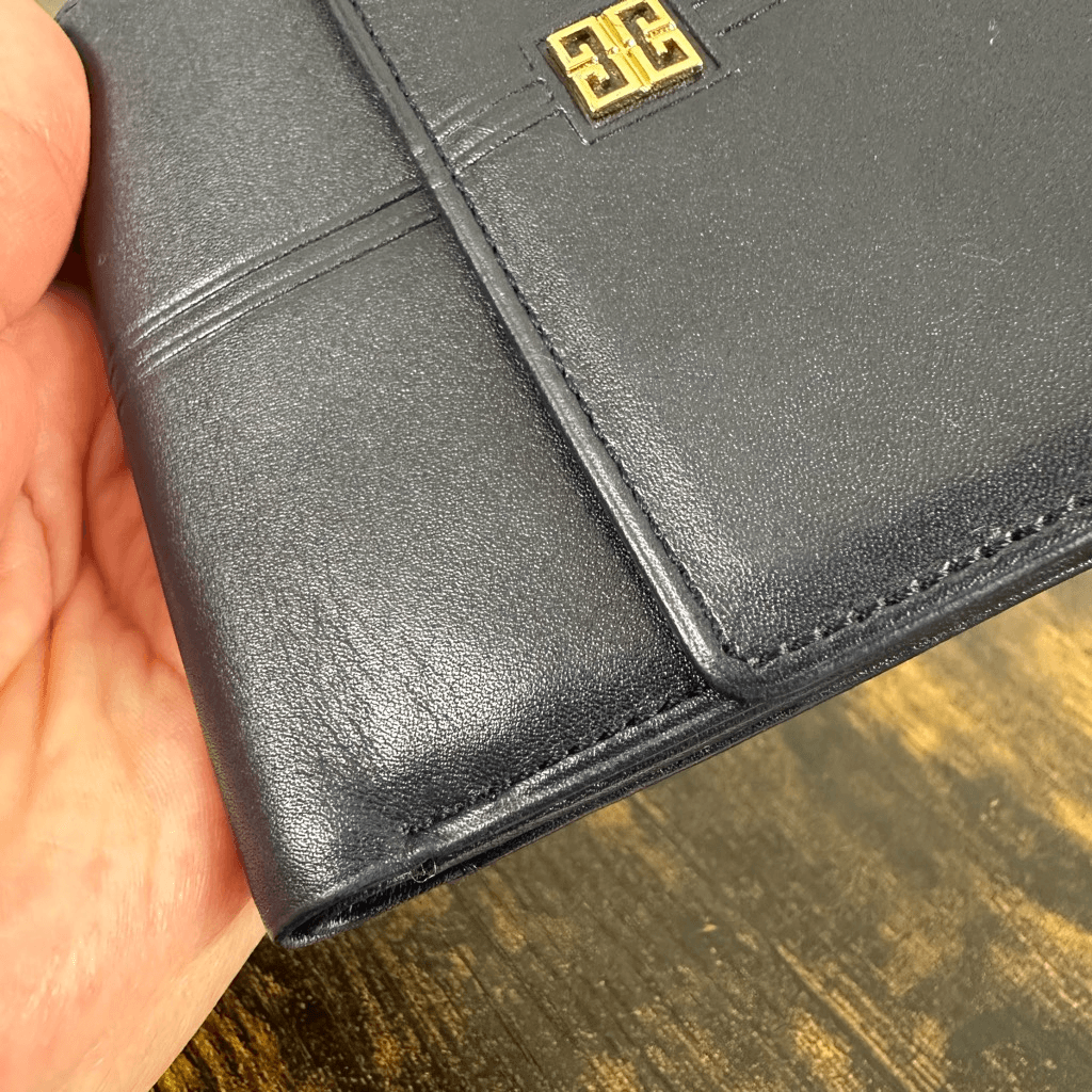 Givenchy 4G Logo Dark Navy Blue Vintage Wallet
