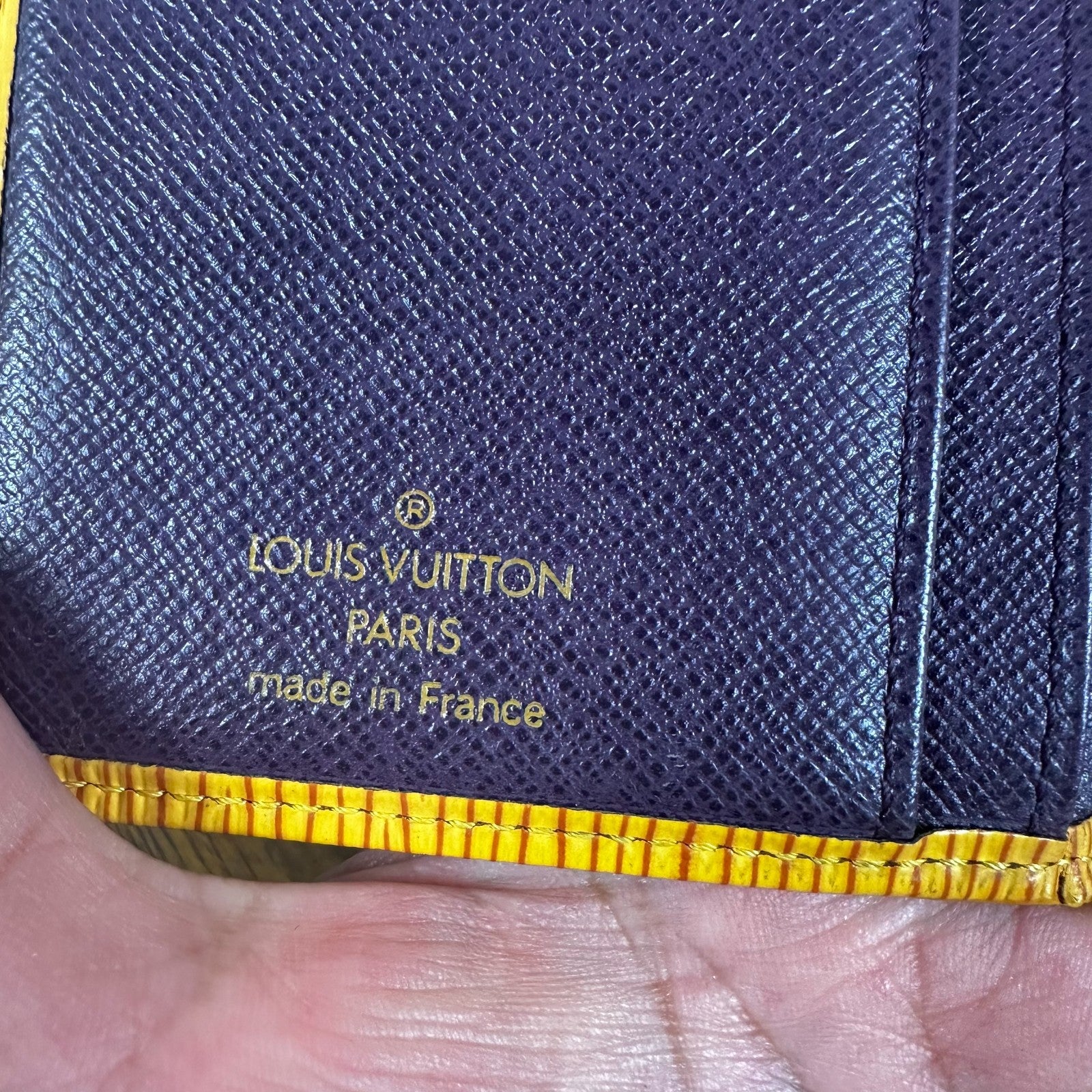Louis Vuitton Vintage Yellow Epi Leather Compact Wallet
