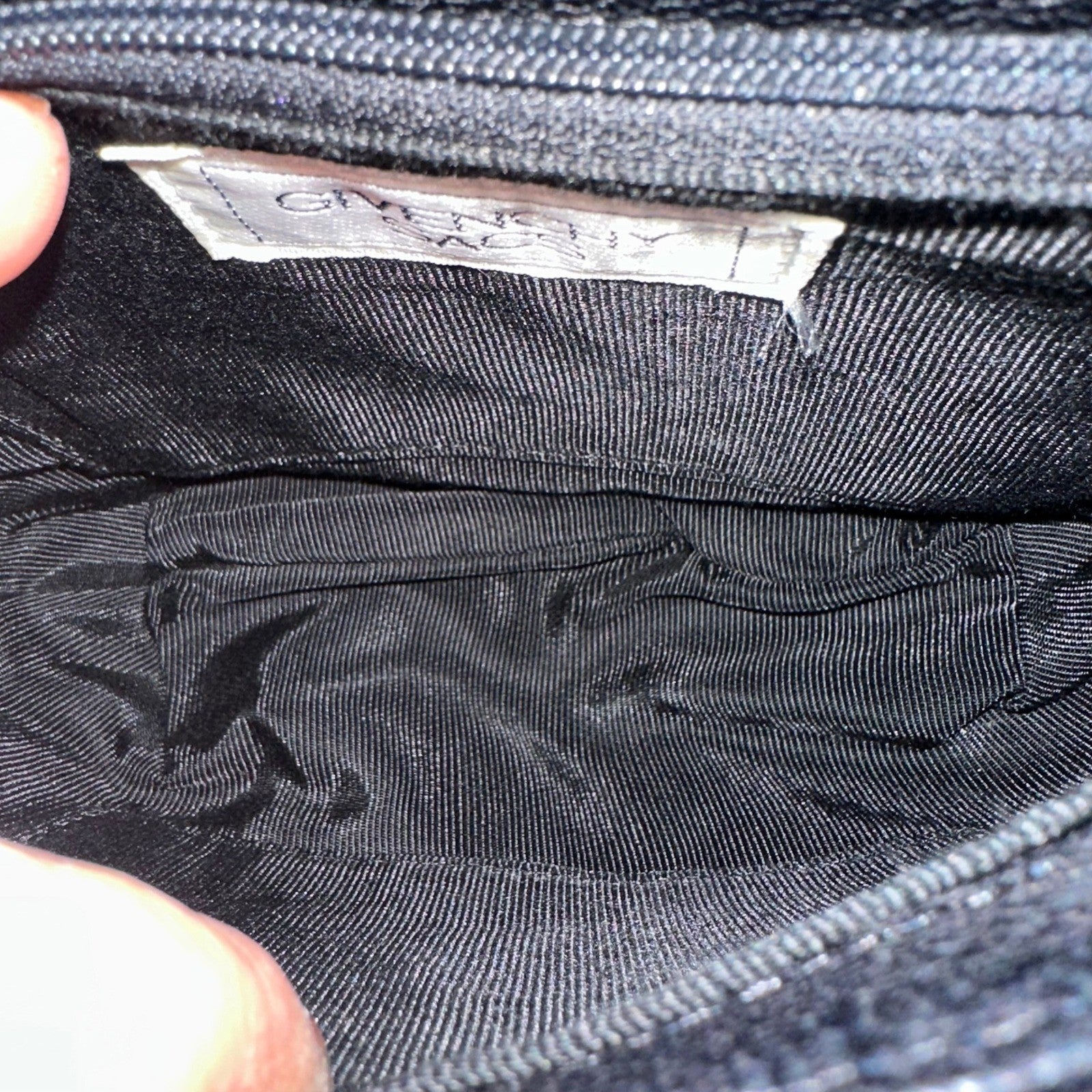 Givenchy Sacs Vintage Black Leather Crossbody Bag Pebbled Leather Logo Flap