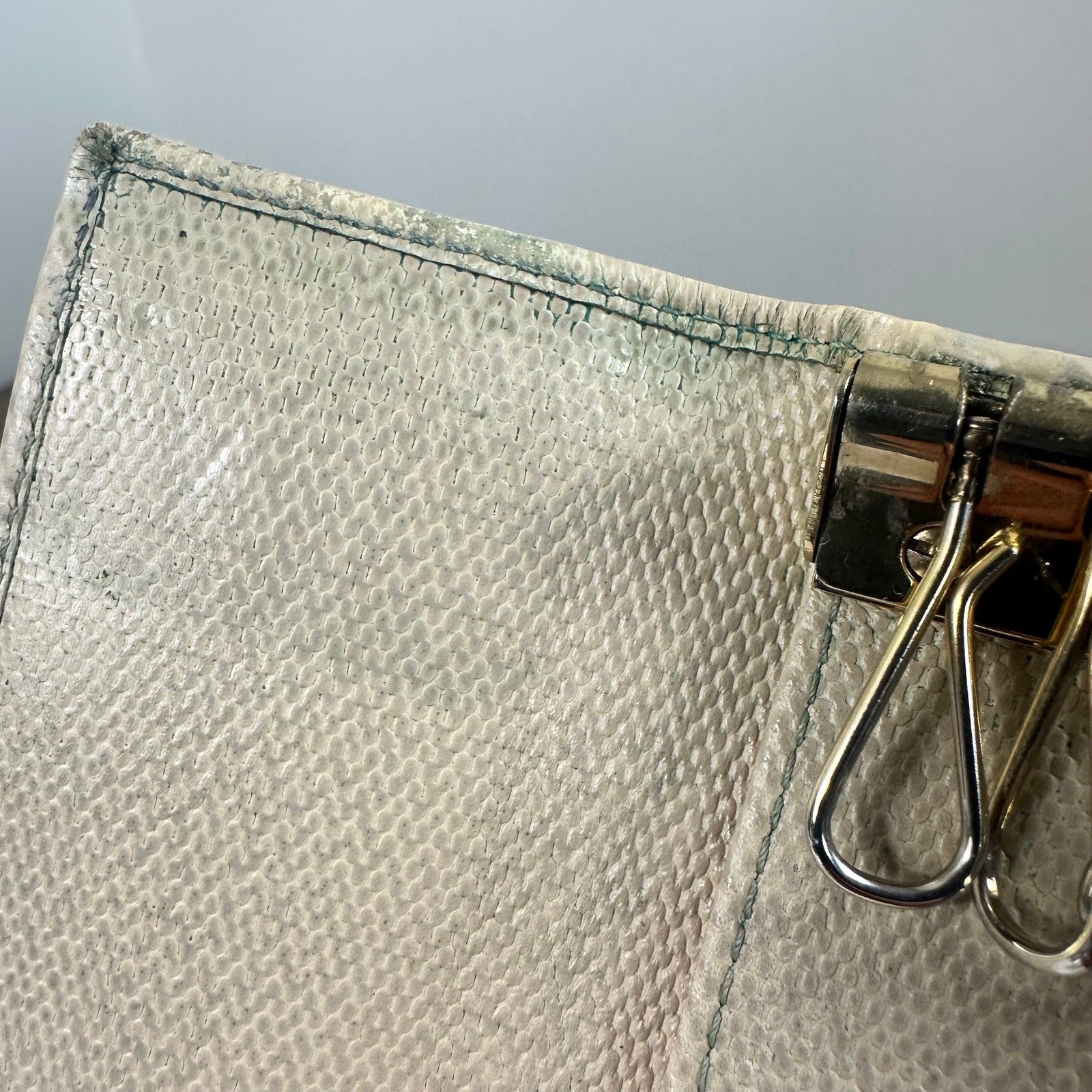 Authentic Chanel CC Beige Leather Key Holder Wallet