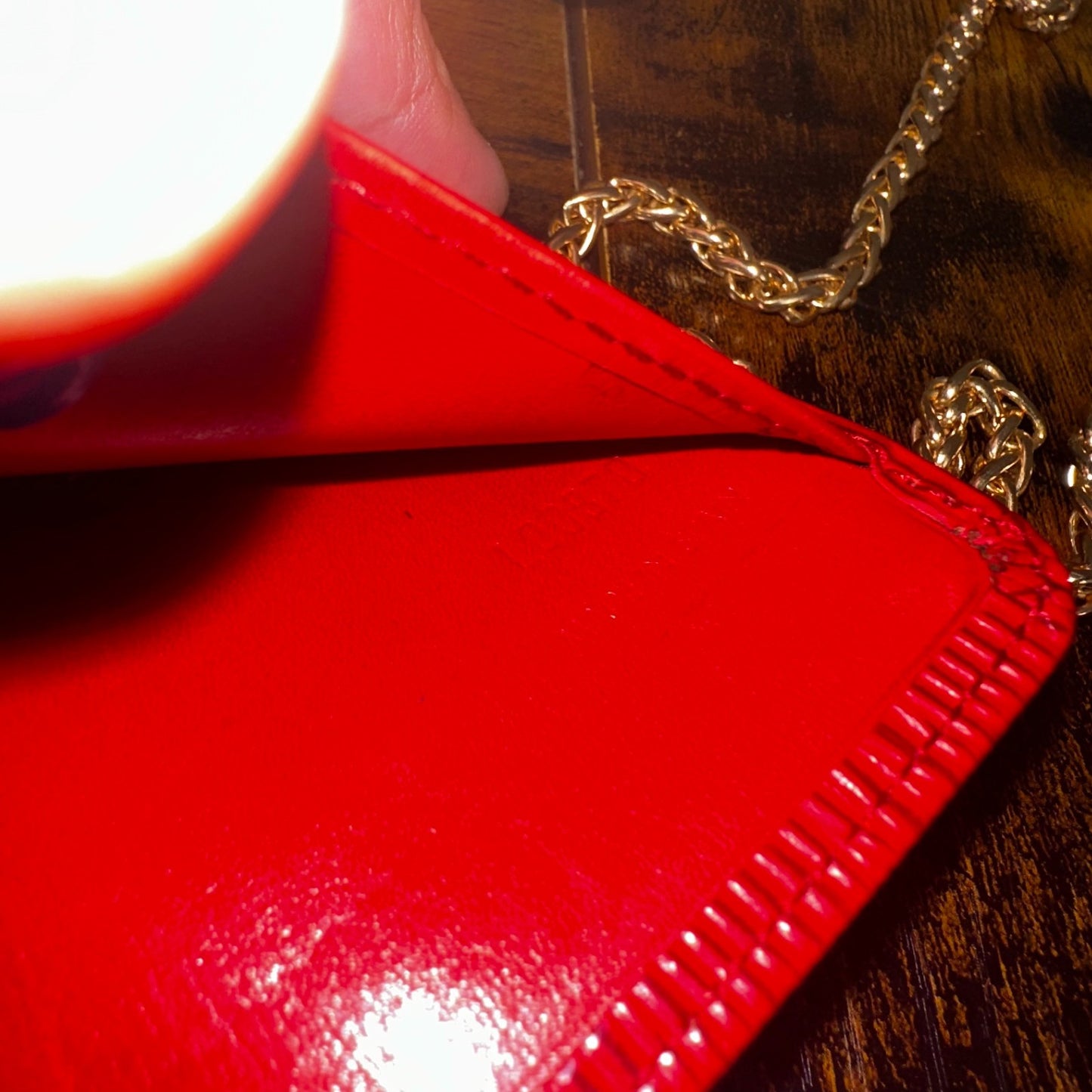Louis Vuitton Red Epi Leather Vintage Wallet Padlock Gold Hardware Women