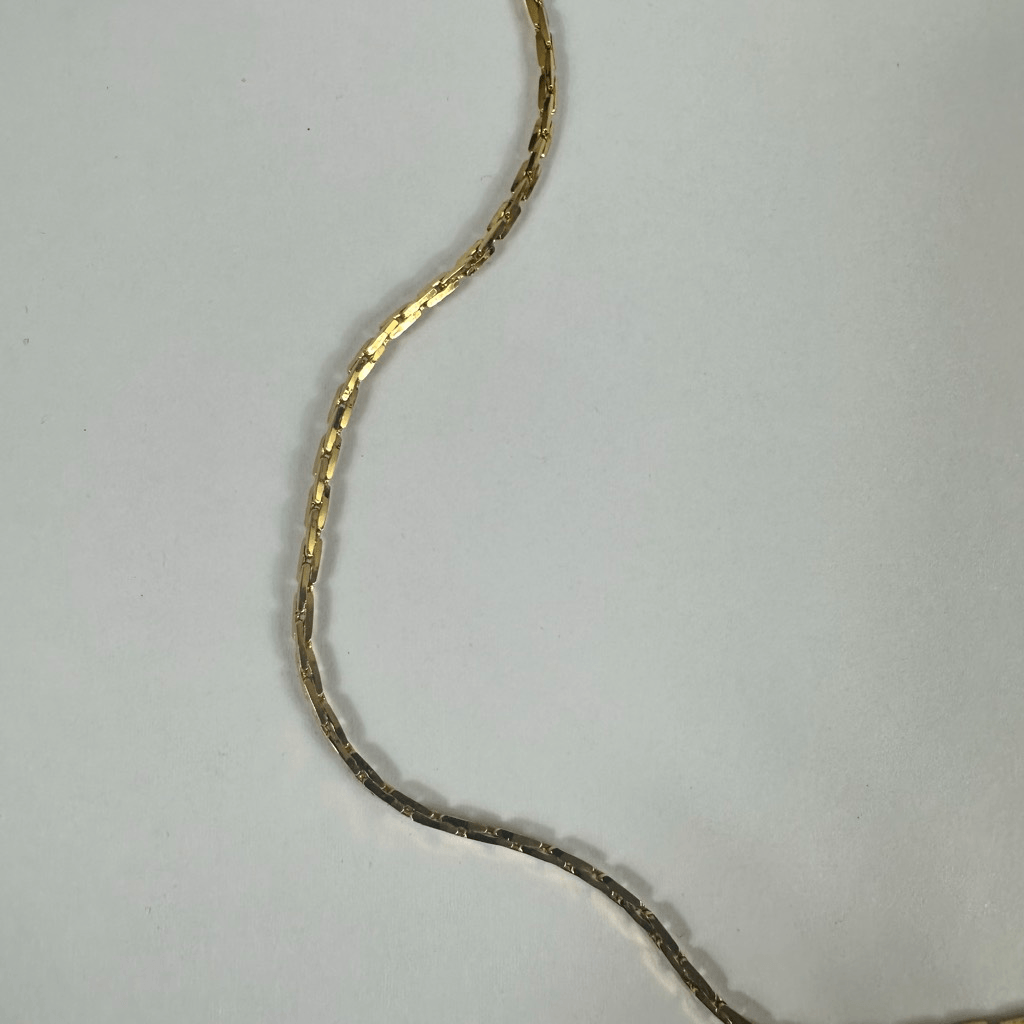 Givenchy Vintage Long Snake Chain Simple Gold Tone Necklace 29”