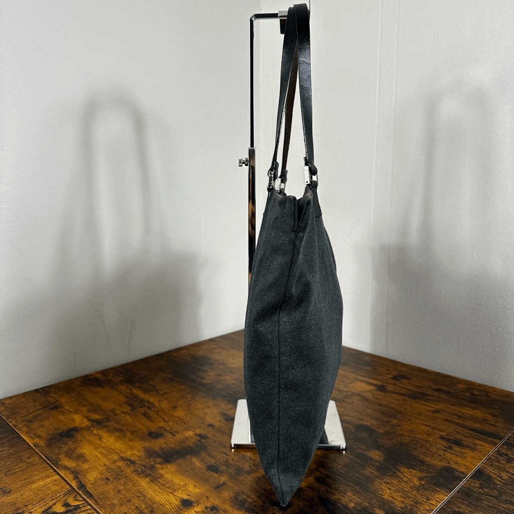 FENDI FF Vintage Jersey Tote Bag Gray