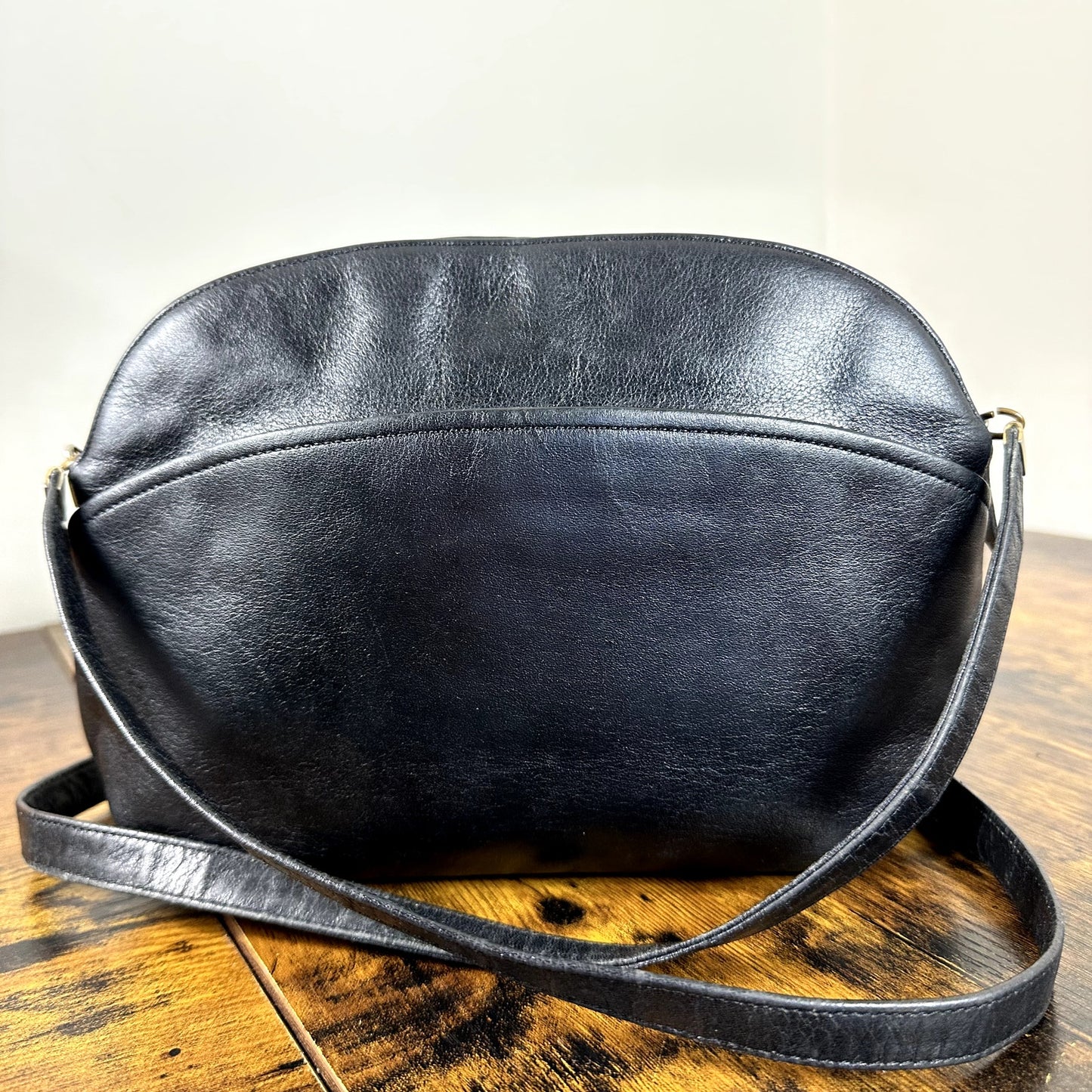 Christian Dior Vintage Black Leather Shoulder Bag