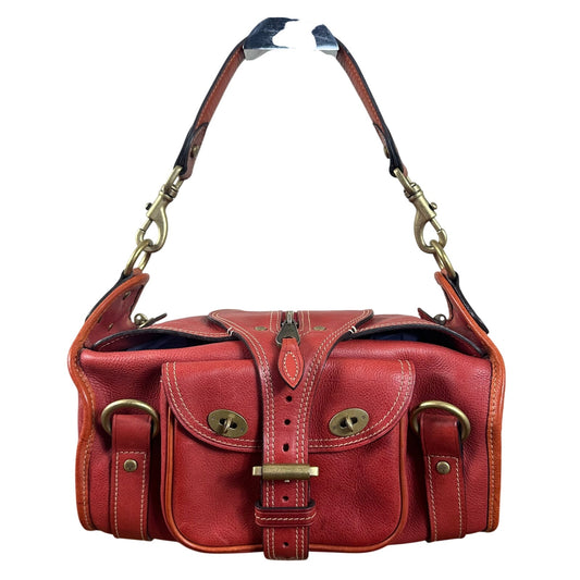 Mulberry Alana Satchel - Rare Red Leather & Orange Trim