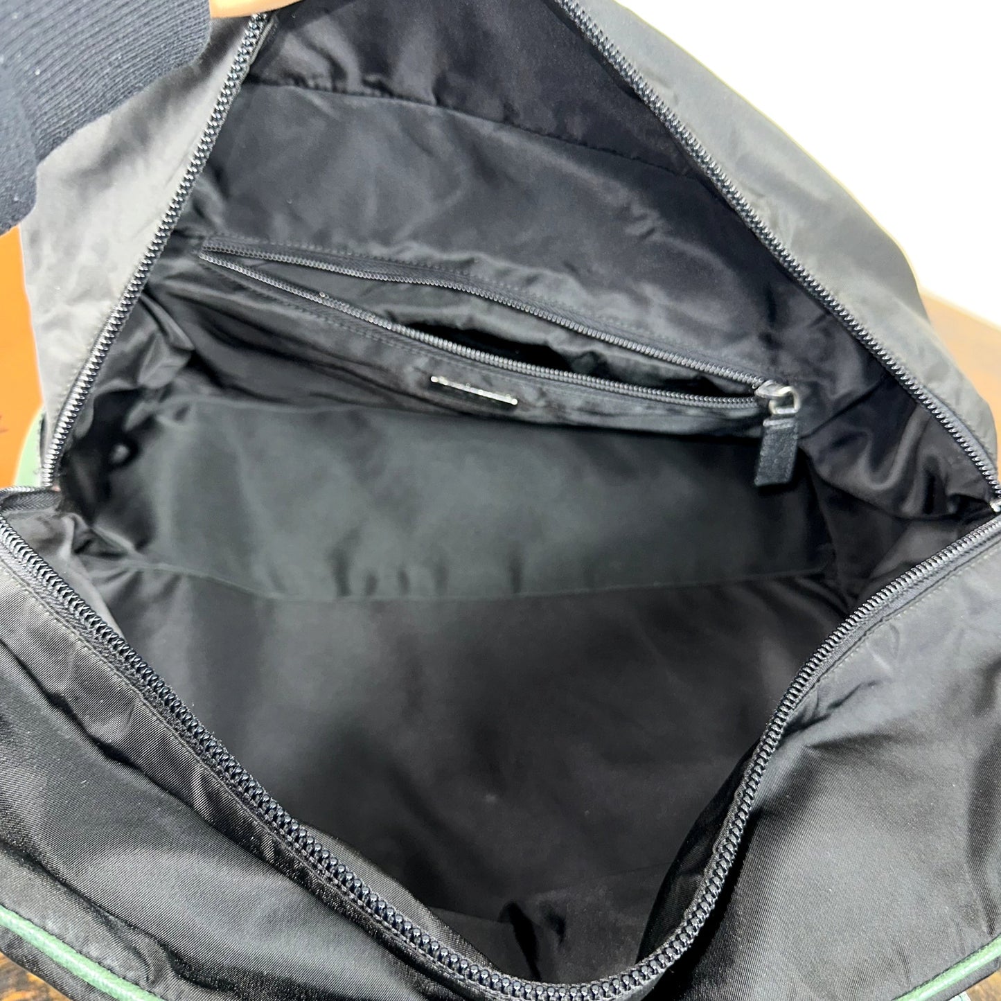 Prada Tessuto Nylon & Leather Travel Duffel Bag Overnight Weekend Authentic