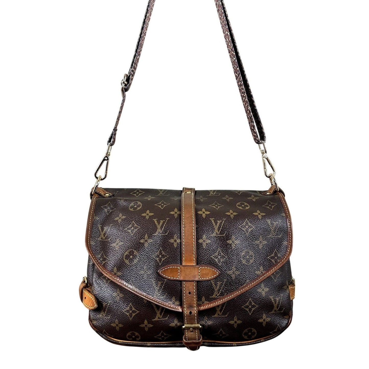 Louis Vuitton Vintage Monogram Saumur 30 Crossbody Bag Authentic