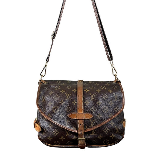 Louis Vuitton Vintage Monogram Saumur 30 Crossbody Bag Authentic