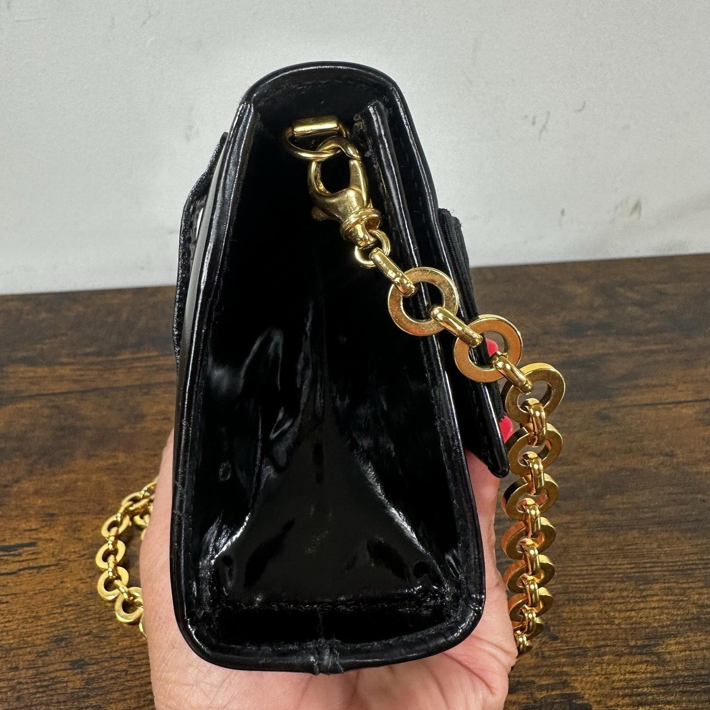 Salvatore Ferragamo Vara Crossbody Bag Mini Black Leather Vintage Authentic