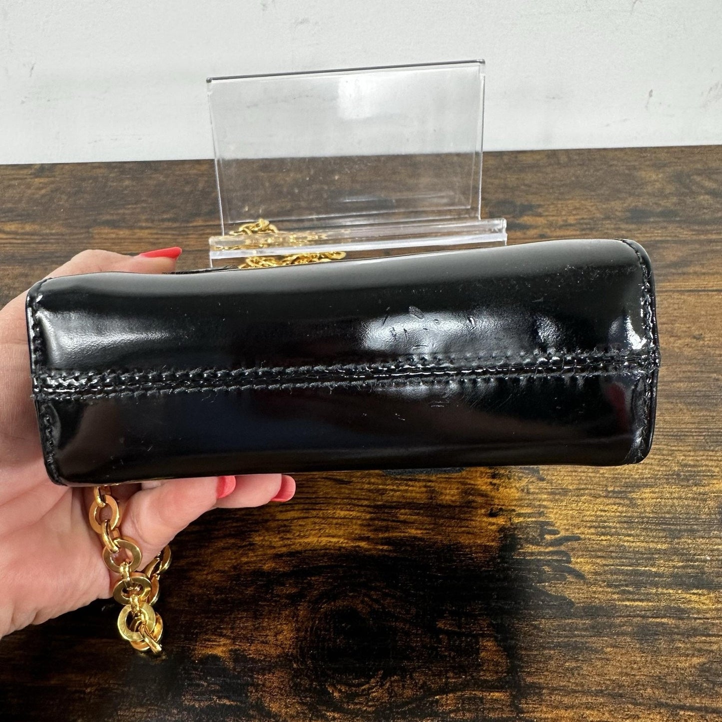 Salvatore Ferragamo Vara Crossbody Bag Mini Black Leather Vintage Authentic