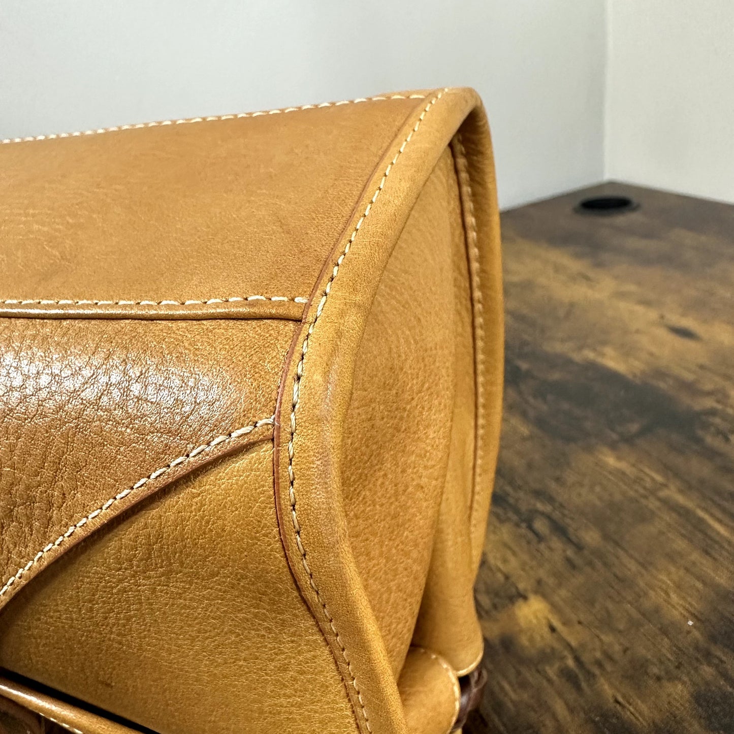 Chloe Ethel Braided Handle Shoulder Bag Purse Camel Tan Leather Vintage