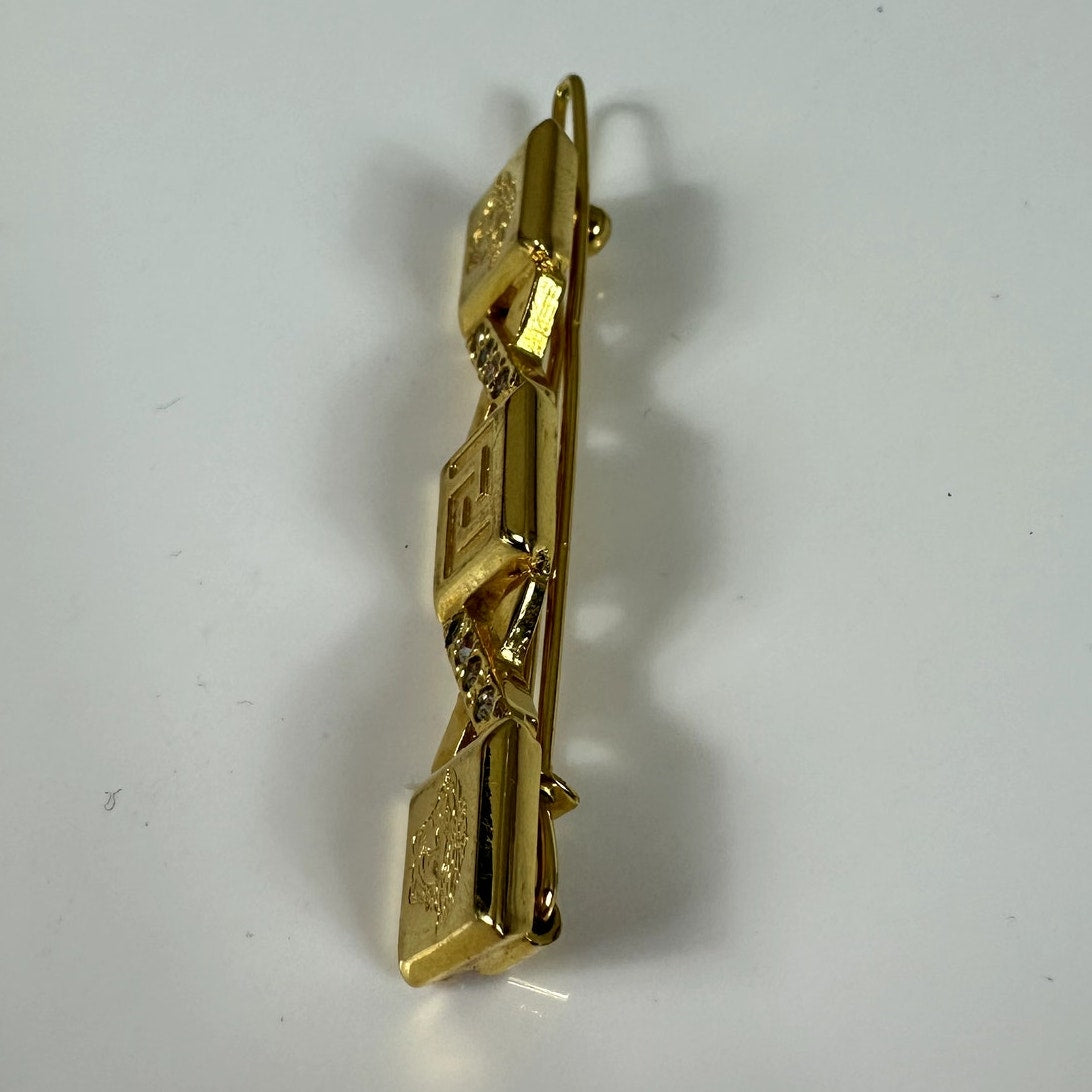 Rare Gianni Versace Medusa Rhinestone Hair Barrette Pin