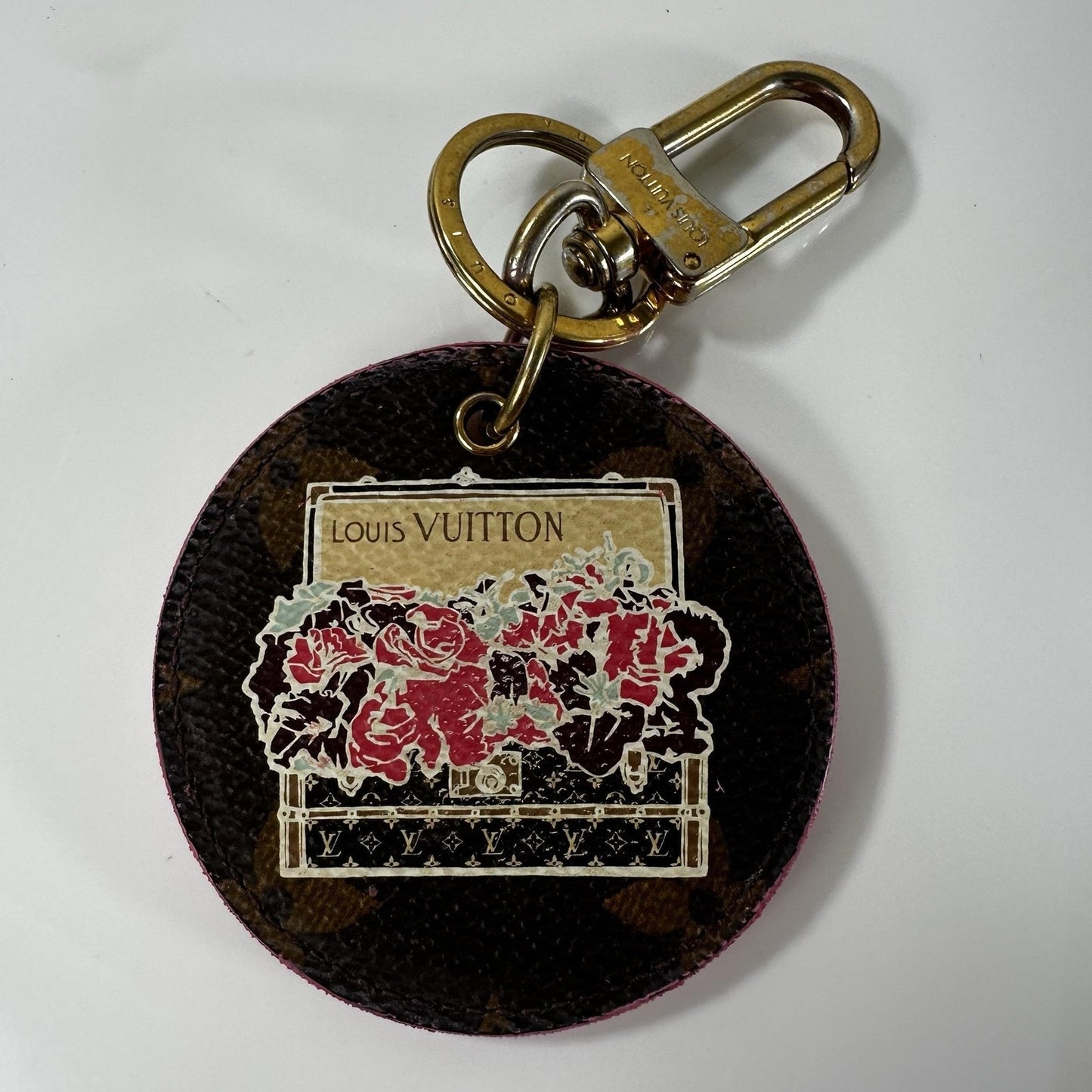 Louis Vuitton Floral Keyring Womens One Size Multicolor Monogram Spain Keychain